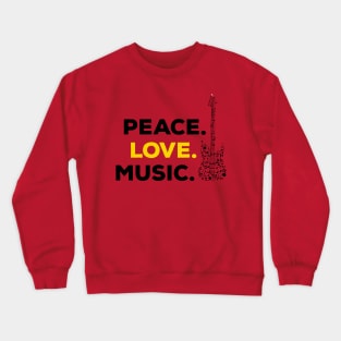 Peace Love Music (balck) Crewneck Sweatshirt